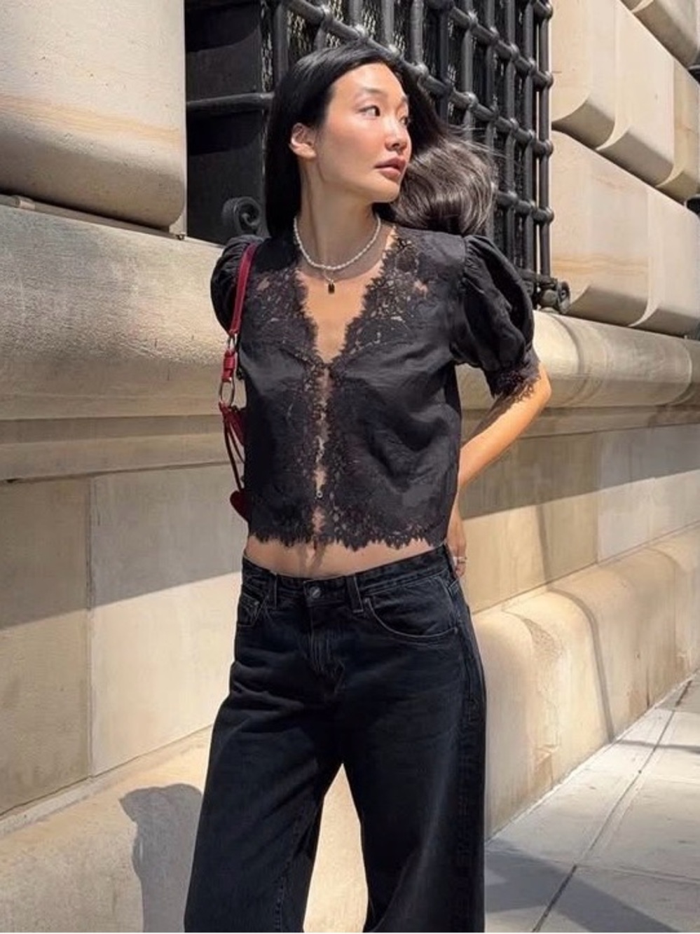 DOEN Black Heirloom Idella Top S